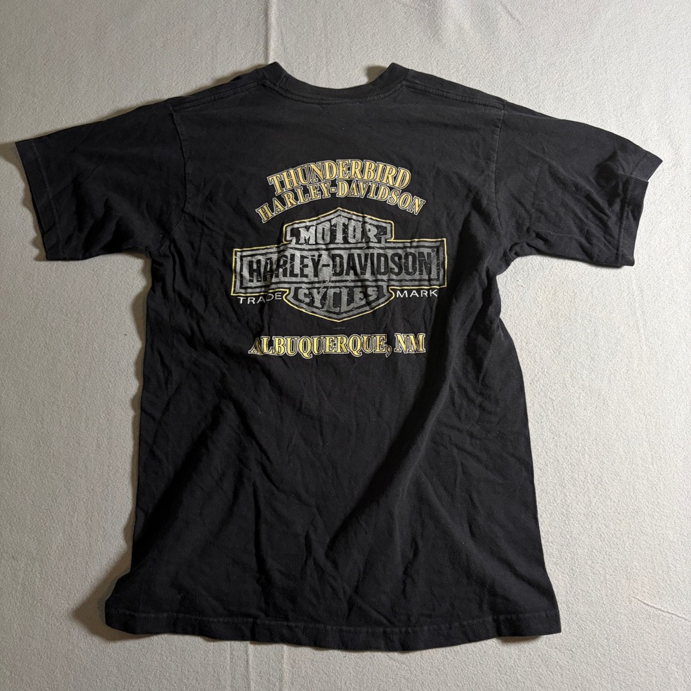 Harley Davidson Thunderbird Albuquerque NM Graphic T-Shirt Mens Medium Black